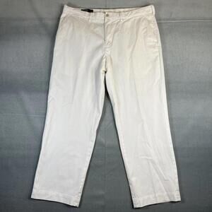 Vintage Polo Ralph Lauren Preston Pants Mens 38x30 White Chino Straight Twill